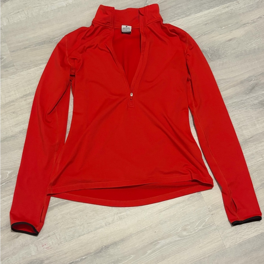 Women's Red Long Sleeve Top